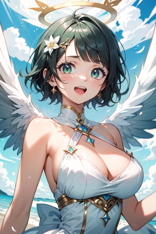 かわいい天使の立ち姿のAI画像02