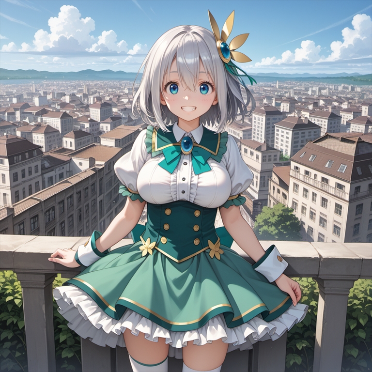 「街に佇む魔法少女」のイラスト02