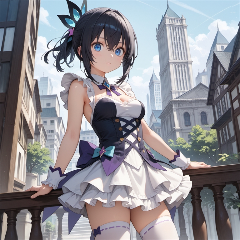 「街に佇む魔法少女」のイラスト03