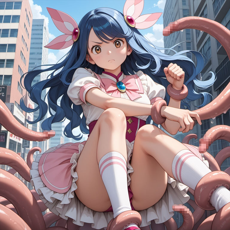 「触手に襲われる魔法少女」のイラスト03