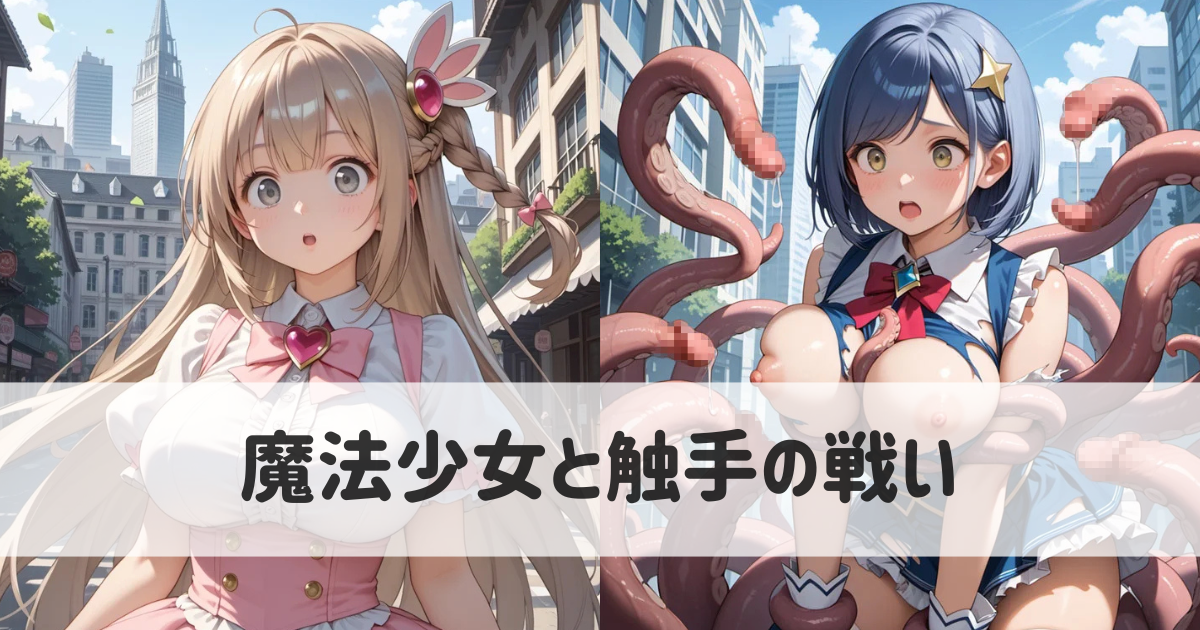魔法少女と触手の戦い！触手で果てるまで｜AIイラストのエロ画像集
