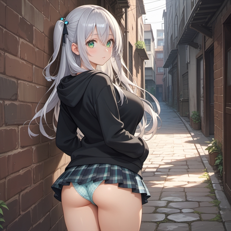 「路地裏に誘われるいいなり彼女」のイラスト02