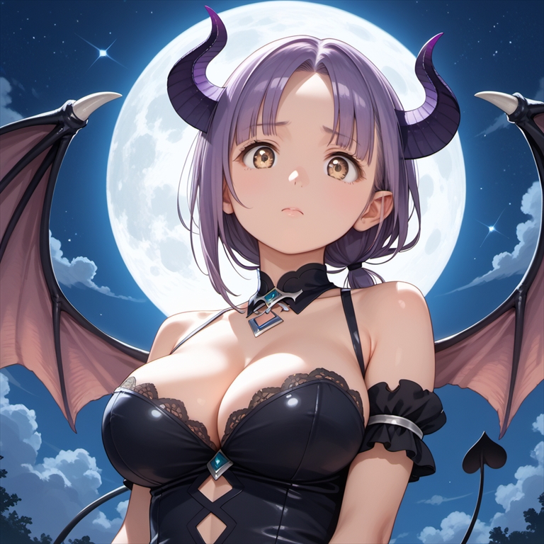 月夜の番に現れたサキュバスのイラスト02