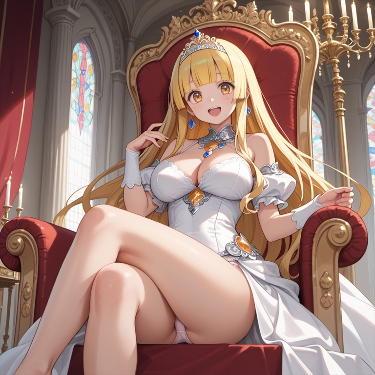 「王様に外出をお願いするプリンセス」のイラスト01