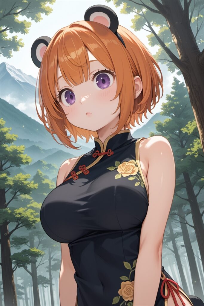パンダ耳キャラのイラスト01