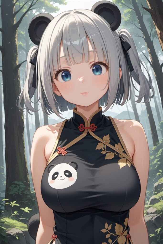 パンダ耳キャラのイラスト02