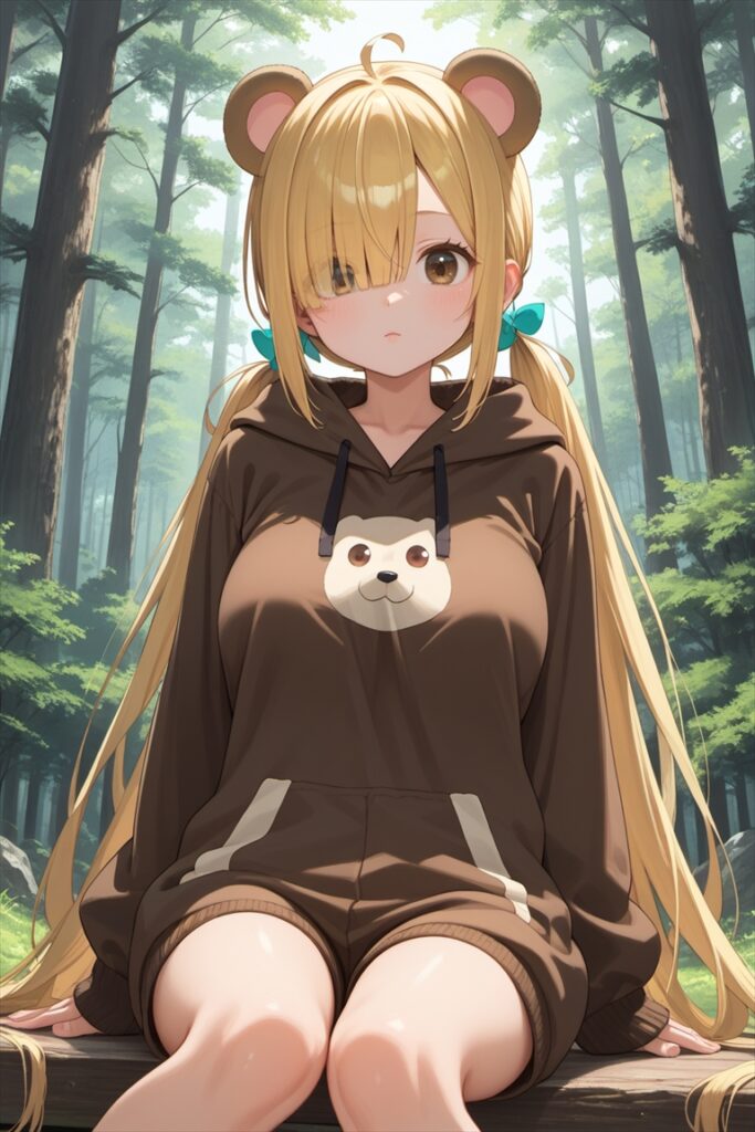 くま耳キャラのイラスト01