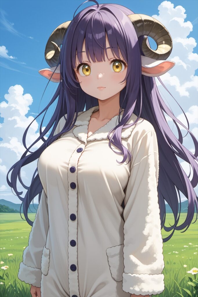 羊耳キャラのイラスト02