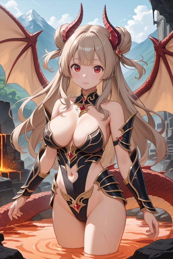 ドラゴン擬人化キャラのイラスト01