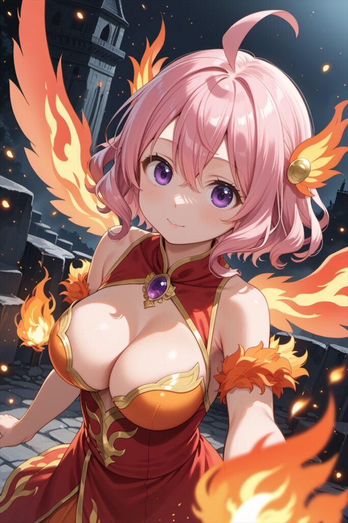 フェニックスの擬人化キャラのイラスト01