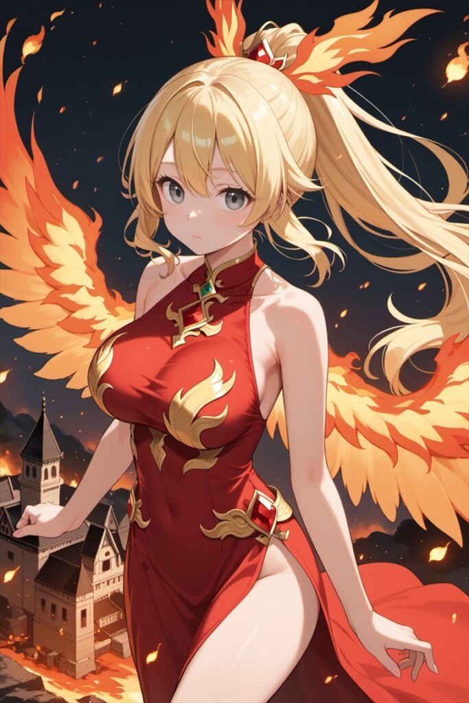フェニックスの擬人化キャラのイラスト02