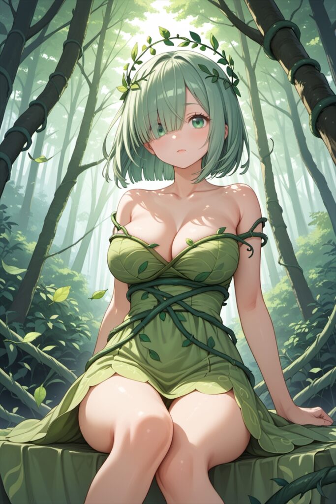 ドライアドの擬人化キャラのイラスト02