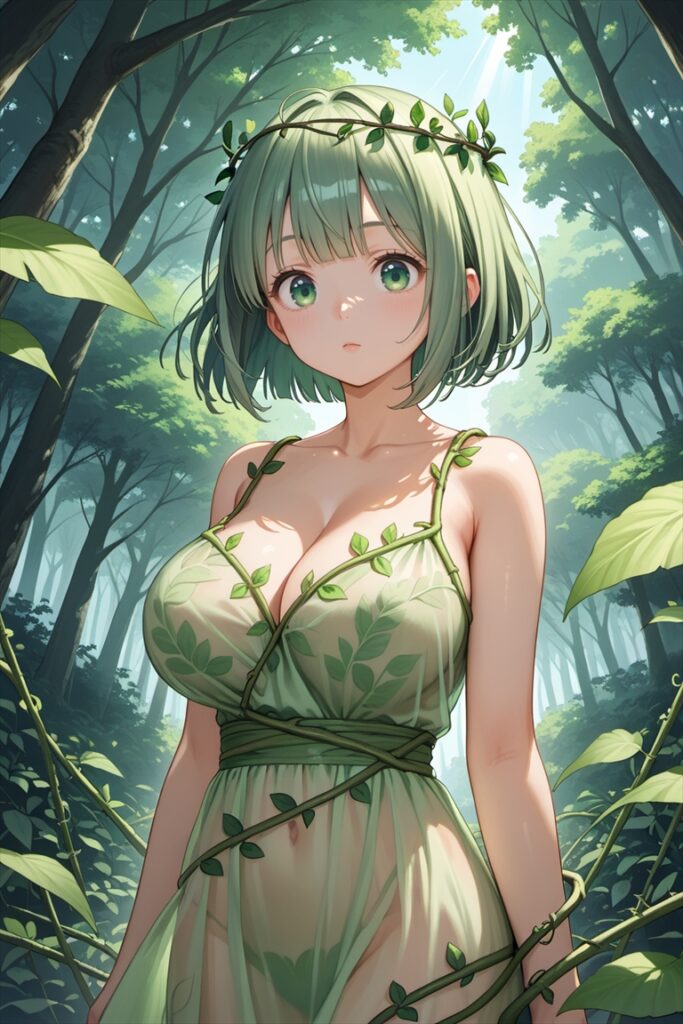 ドライアドの擬人化キャラのイラスト03