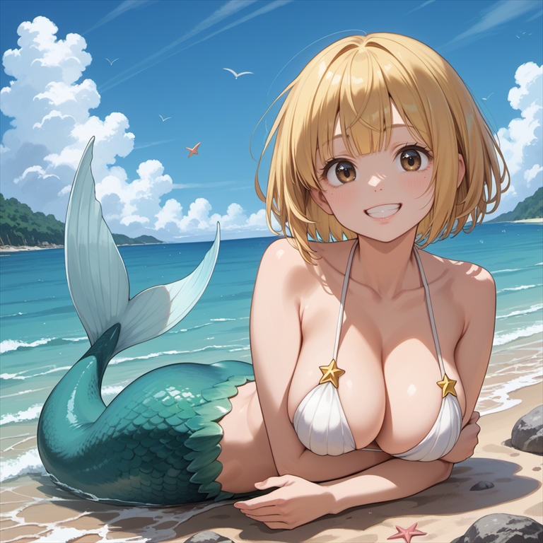 マーメイドの擬人化キャラのイラスト03