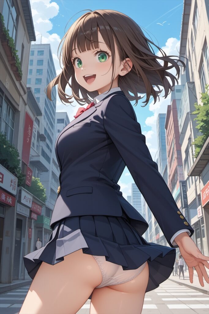 「JKのひなたと登校中」のイラスト01
