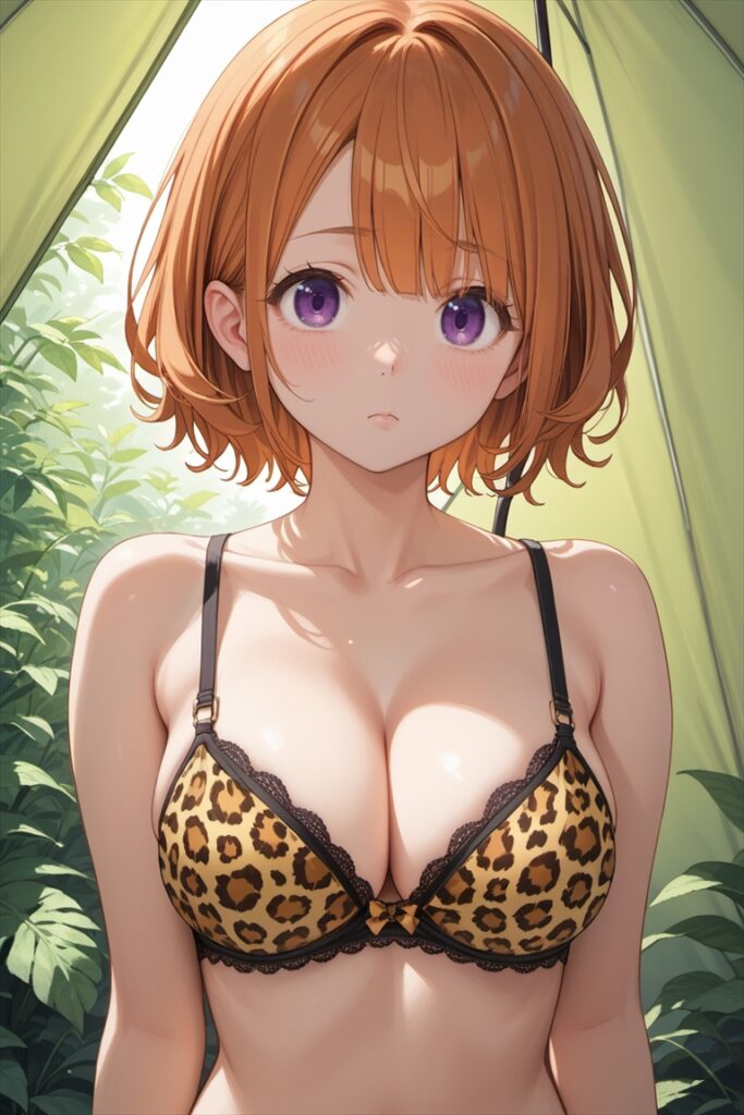 ヒョウ柄のブラのエロいAIイラスト01