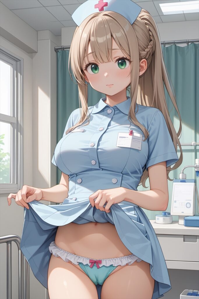 フリルのパンティのイラスト(ナース)