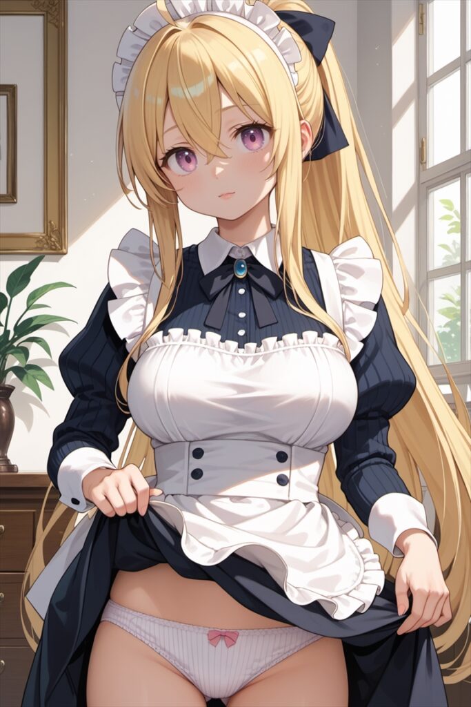 リブのパンティのイラスト(メイド)