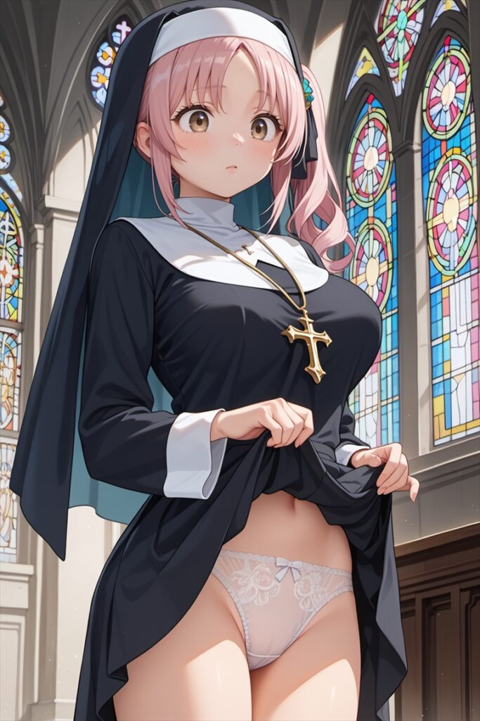 シースルーのパンティのイラスト(シスター)