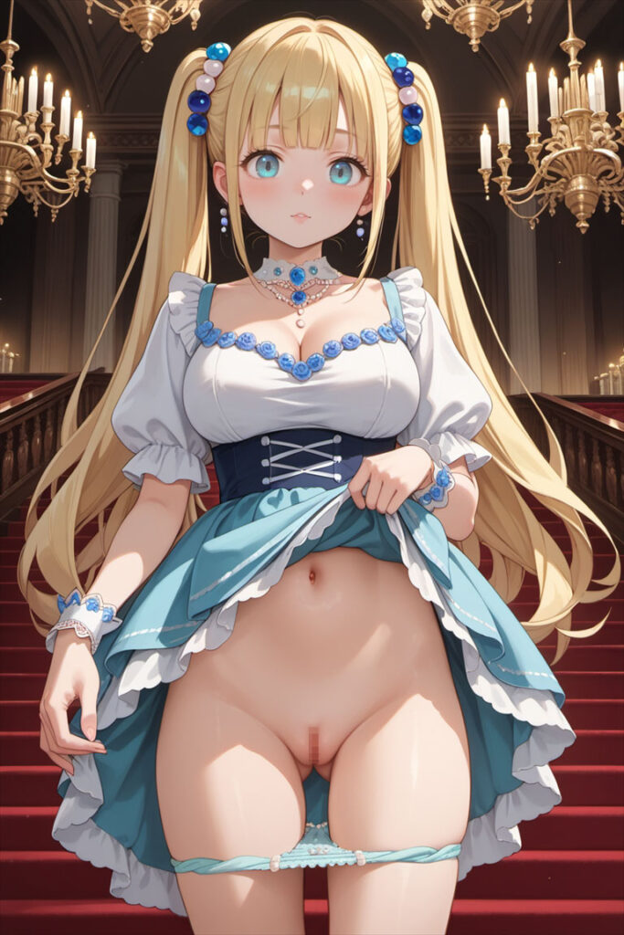パール装飾のパンティのエロいイラスト
