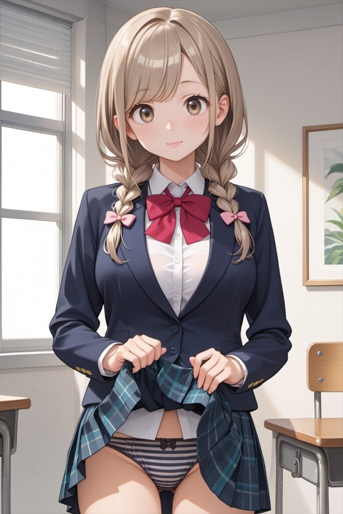 ストライプのパンティのイラスト(JK)