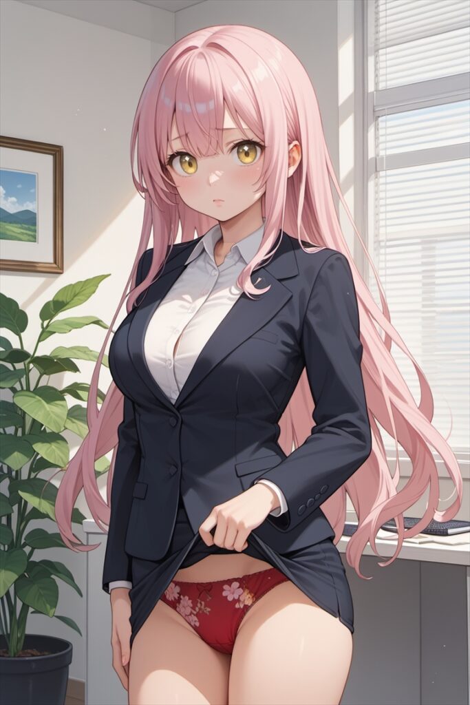 花柄のパンティのイラスト(OL)