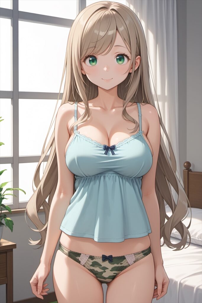 迷彩柄のパンティのイラスト