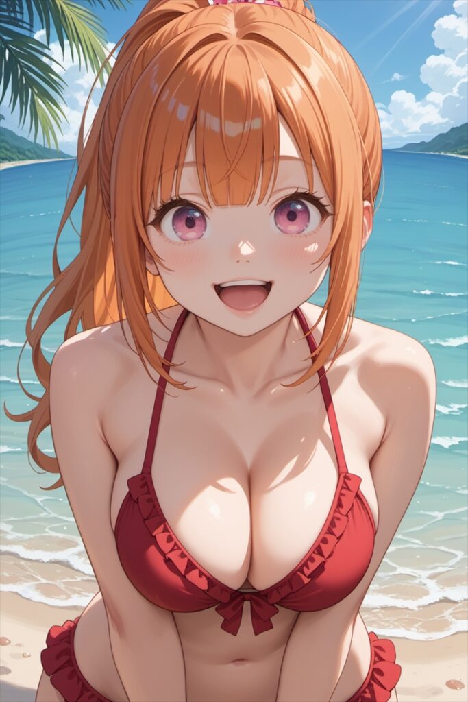 「ビキニ姿の夏海のAIイラスト」のAIイラスト01
