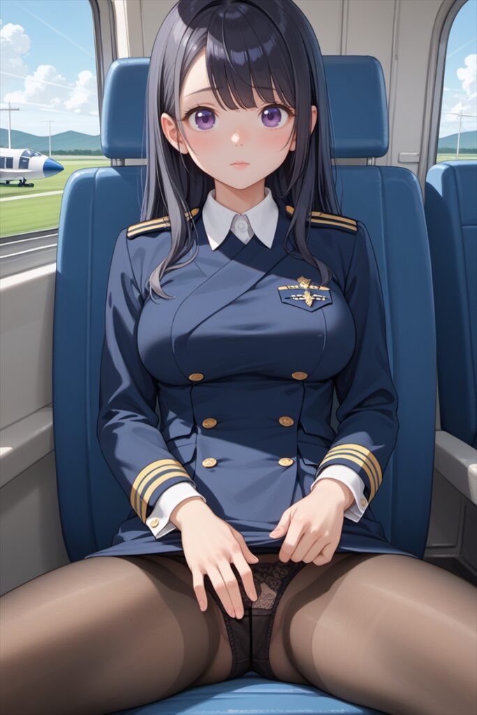 「足を開いてパンティを見せるれいな」のエロいAIイラスト02