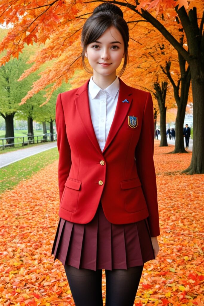 黒ストッキングの美脚が魅力のJK2