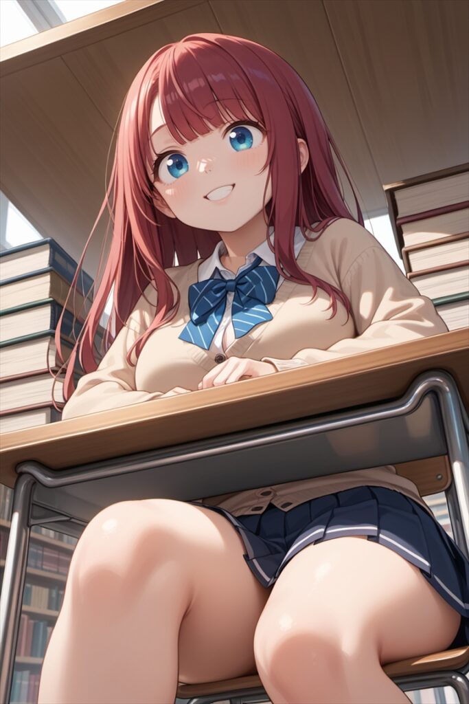 図書館にいるむちむち太もものJK2