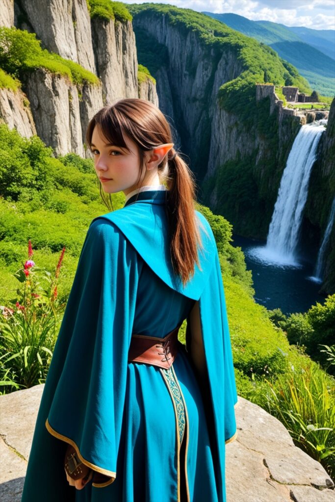 「冒険中のエルフ」のAIエロ画像2