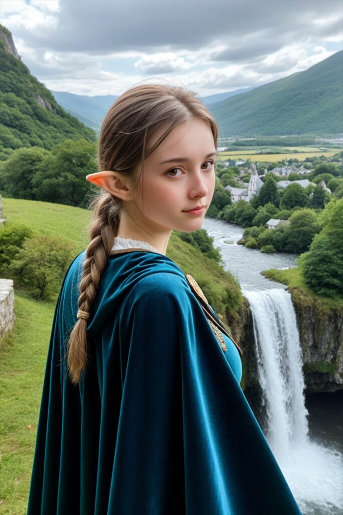 「冒険中のエルフ」のAIエロ画像1