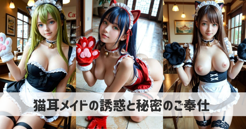 【AI美女のエロ画像】猫耳メイドの誘惑｜ご主人様をメロメロにする秘密の奉仕