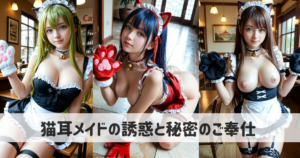 【AI美女のエロ画像】猫耳メイドの誘惑｜ご主人様をメロメロにする秘密の奉仕