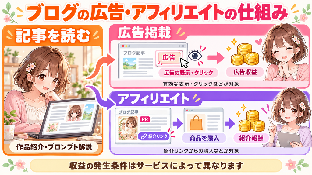 エロいAIイラストのブログで広告・アフィリエイト収益が発生する仕組み