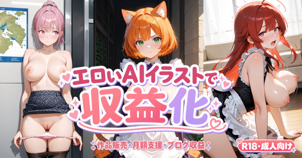 R18のエロいAIイラストを収益化する方法｜作品販売・月額支援・ブログ収益を解説