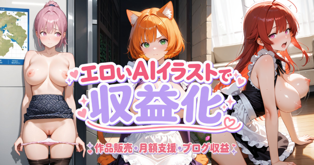 R18のエロいAIイラストを収益化する方法｜作品販売・月額支援・ブログ収益を解説